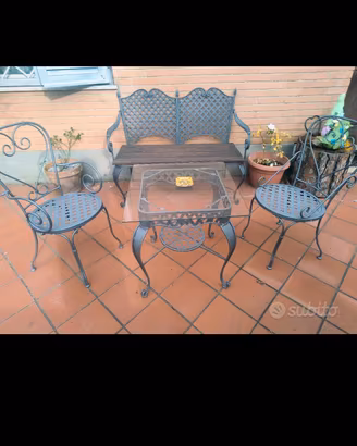 Set Giardino in Ferro Battuto 