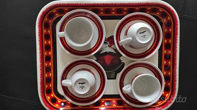 Set 4 tazzine e vassoio Lavazza Paulista