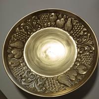 centrotavola in ottone placato oro 