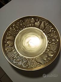 centrotavola in ottone placato oro 