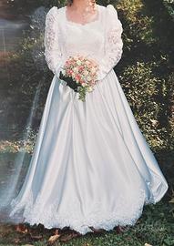 Vestito da sposa in pizzo e raso - sartoriale 