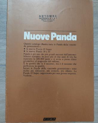 depliant fiat panda edizione 10)82 italiano 