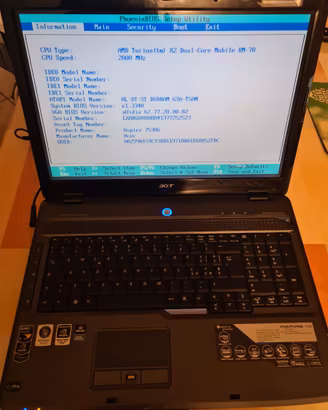 notebook acer aspire 7530G con problemi