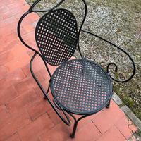 SEDIE IN FERRO DA GIARDINO .