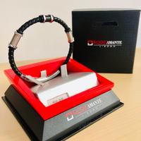 Bracciale acciaio e caucciù Rosso Amante