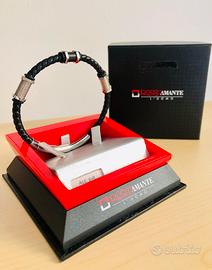 Bracciale acciaio e caucciù Rosso Amante