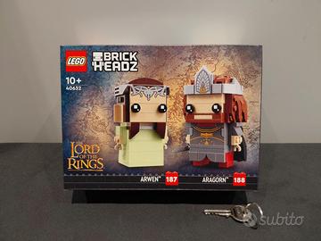 Lego LOTR BrickHeadz 40632 Aragorn e Arwen, nuovo