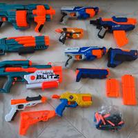 Nerf lotto da 9 pezzi con accessori e colpi
