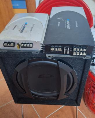 cassa sub woofer con due amplificatori 