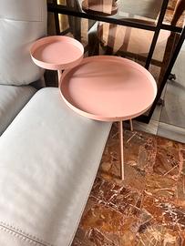 Tavolino da caffé rosa, per divano