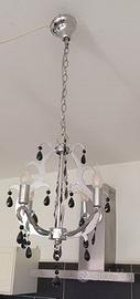 Moderno lampadario a gocce di vetro colorato
