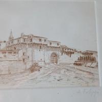 Quadro di A. Filippi 'Pietrasanta-fuori la porta 