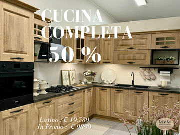 CUCINA IN LEGNO MASSELLO A META' PREZZO