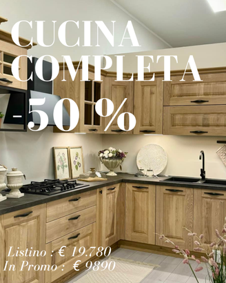 CUCINA IN LEGNO MASSELLO A META' PREZZO