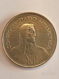 5 Franchi svizzeri in argento