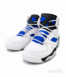 Nike Air Jordan alte bianche, blu e nere