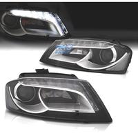 FARI PER AUDI A3 8P 08-12 TRU DRL FONDO NERO