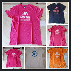 6 Magliette T-Shirt sponsor Giro d'Italia taglia L