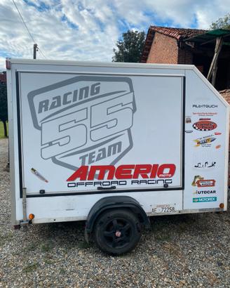 Carrello chiuso bertuola  trasporto moto o altro