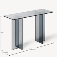 Consolle in vetro Anouk blu trasparente