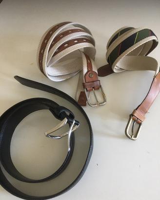 Set 2 cinture uomo Vintage + 1 cintura colore nero