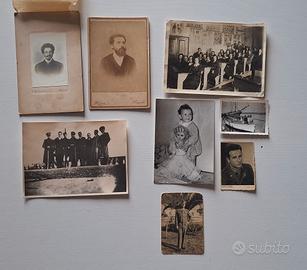 Lotto 8 Foto Epoca: Ritratti, Militari e Scol.