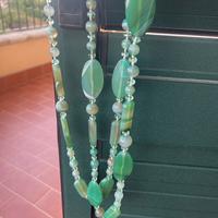 Collana lunga onice verde