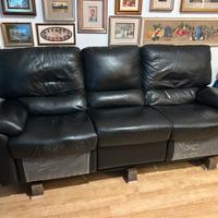 Divano in pelle nera Made in Italy “Doimo Sofas”