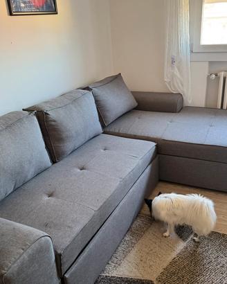 Divano letto angolare e scrivania