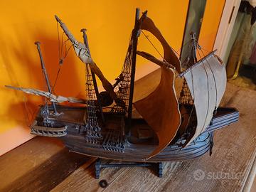 Galeone in VERO LEGNO da 55 cm - collez / restauro