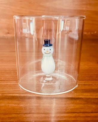 Bicchiere di Natale WD in vetro borosilicato
