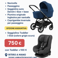🍼 Trio Inglesina Aptica XT – Colore Blu – Come Nu