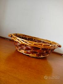 Cesta intrecciata in vìmini  NUOVA