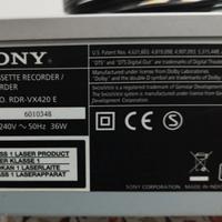 Sony RDR-VX420 registratore DVD, copia VHS su DVD