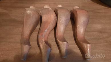 zampe legno per letto