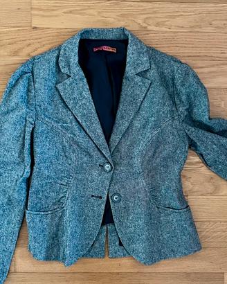 Giacca sartoriale grigia Ethic in fresco lana