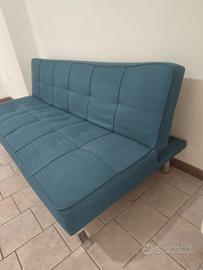 divano letto blu
