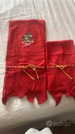 Asciugamano ed ospite natalizio mai usati con appl