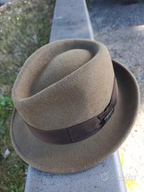Cappello Trilby Verde Lana 100% Misura 55 tg. S