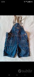 Salopette corta di jeans