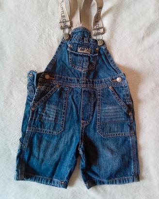 Salopette corta di jeans