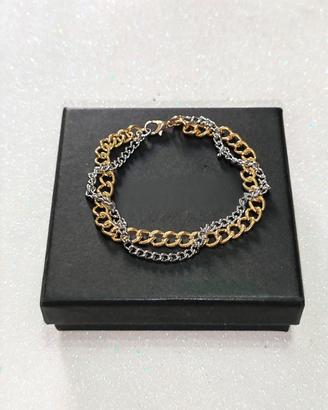 bracciale Acciaio Inox Doppia Catena