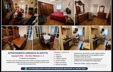 Bilocale arredato con balcone e ascensore