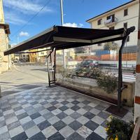 Tenda a bracci con chiusura a cascata