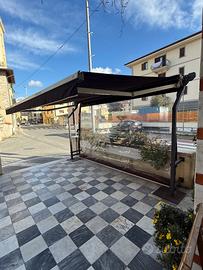 Tenda a bracci con chiusura a cascata