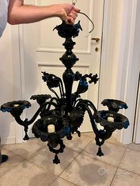 lampadario murano nero 