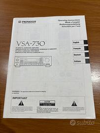 Manuale istruzione d’uso Pioneer VSA-730