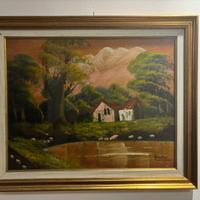 Giordano - Quadro paesaggio al lago