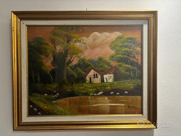 Giordano - Quadro paesaggio al lago