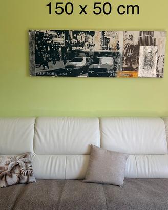 Quadro in tela new york 150x50cm